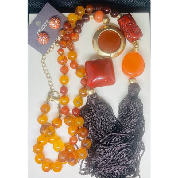 Chicos necklace, chicos jewelry, vintage Chicos , vintage jewelry, vintage - Picture 2 of 3